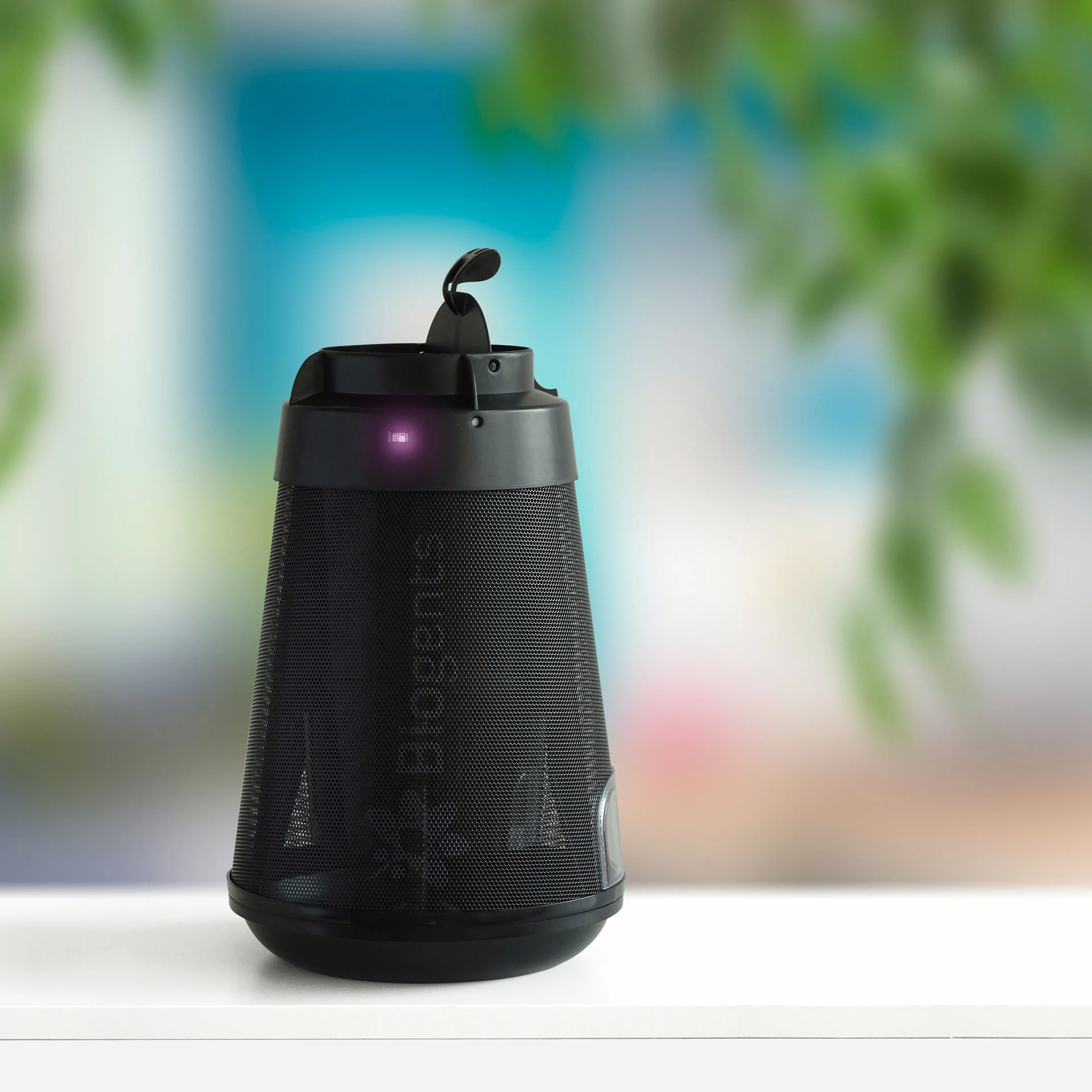 Black Biogenics mosquito trap on a white surface