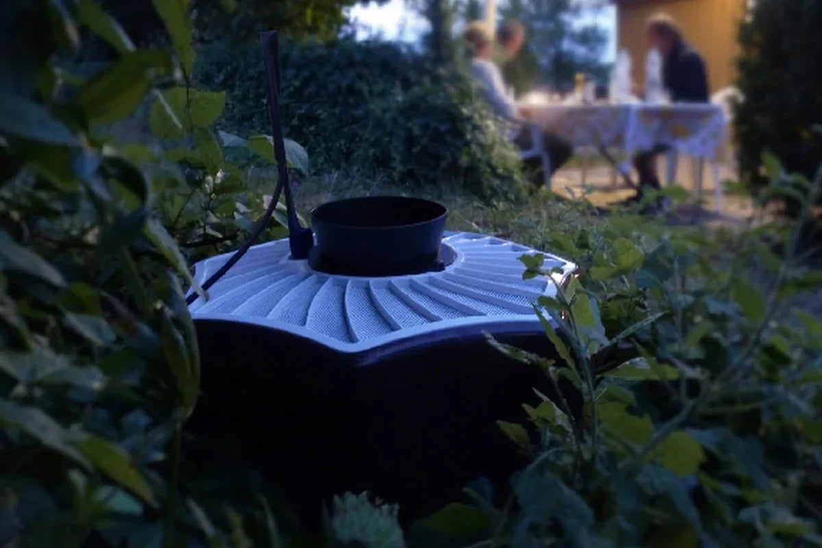 Outdoor mosquito trap in a garden