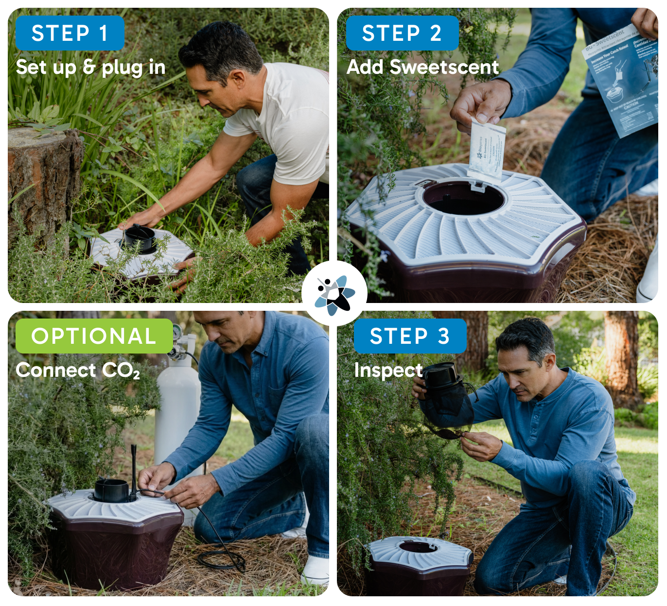 Mosquitaire Outdoor Mosquito Trap Triple Set
